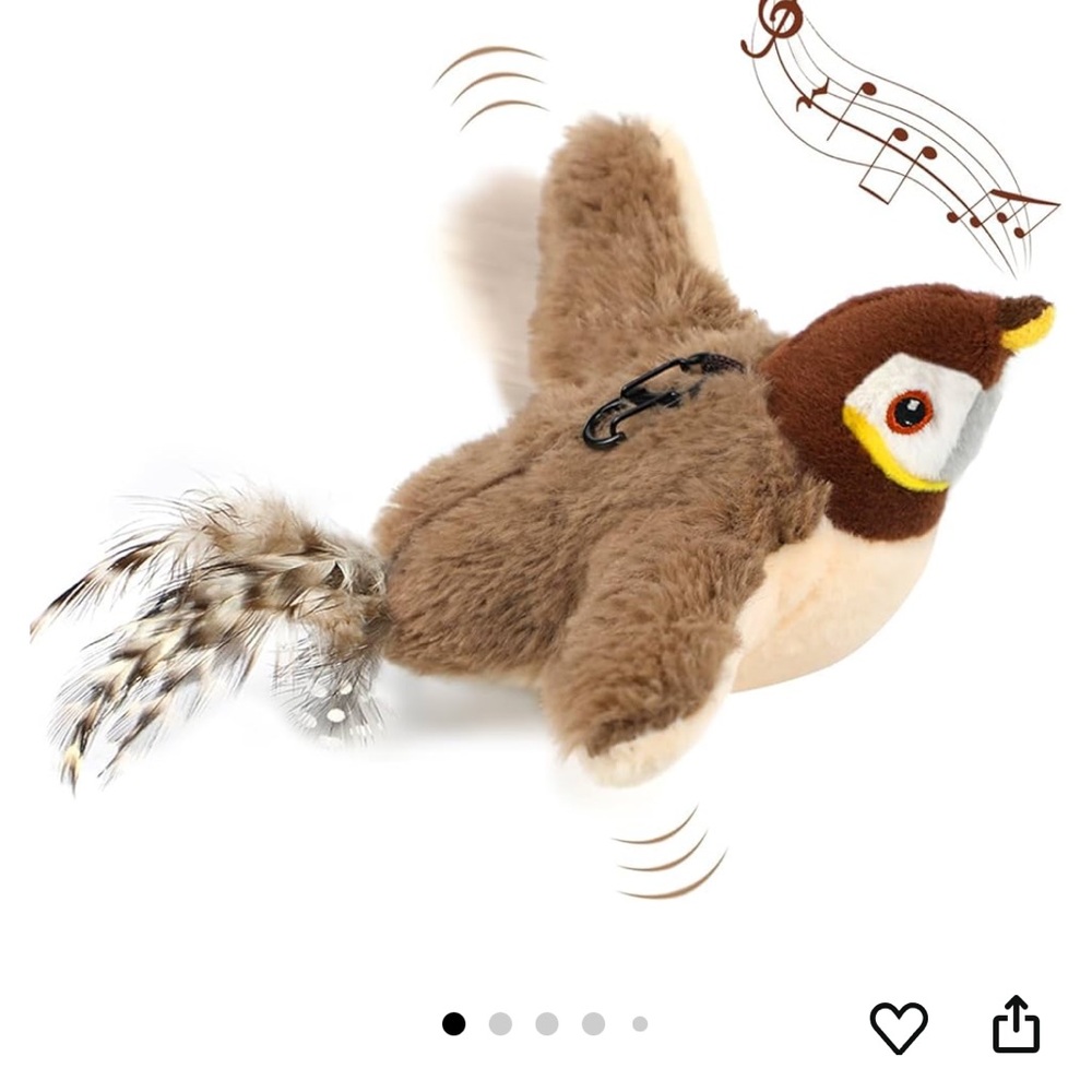 Interactive Plush Bird Toy for Cats